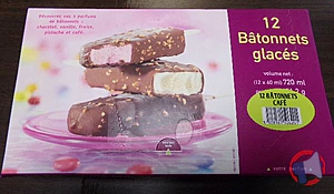 Rappel produit 12 bâtonnets glacés CAFE