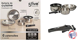 Rappel produit BATTERIE INOX 6PCS BRILLANCE 5FIVE