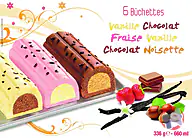 Rappel produit 6 buchettes assort: Vanille Fraise ; Chocolat Vanille et Noisette chocolat (photo numéro 1)