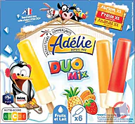 Rappel produit ADELIE BATONNET DUO MIX 6x47mL FRAISE-ABRICOT-ANANAS ADELIE (photo numéro 1)