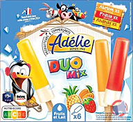 Rappel produit ADELIE BATONNET DUO MIX 6x47mL FRAISE-ABRICOT-ANANAS ADELIE (photo numéro 1)