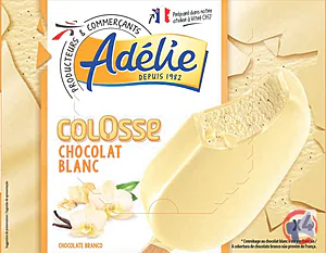 Rappel produit ADELIE COLOSSE 4x120mL VANILLE CHOCOLAT BLANC ADELIE
