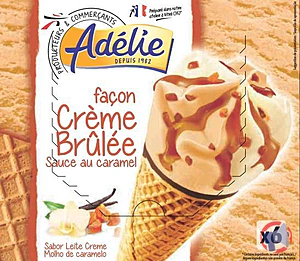 Rappel produit ADELIE CONE 6x120mL CREME BRULEE ADELIE