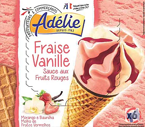 Rappel produit ADELIE CONE 6x120mL VANILLE FRAISE ADELIE