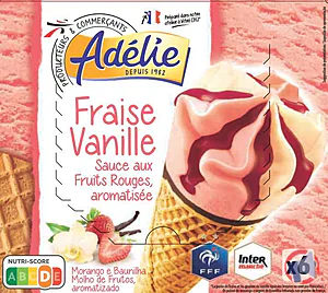 Rappel produit ADELIE CONE (FFF) 6x120mL VANILLE FRAISE ADELIE