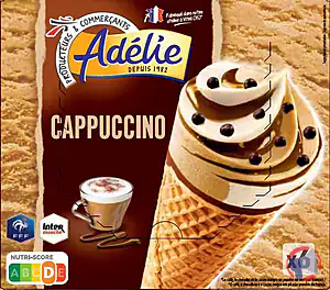Rappel produit ADELIE CONE GOURMAND 6x110mL CAPPUCCINO ADELIE
