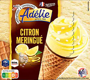 Rappel produit ADELIE CONE GOURMAND 6x110mL CITRON MERINGUE ADELIE