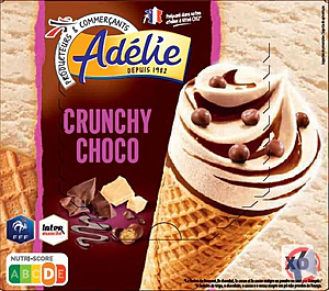 Rappel produit ADELIE CONE GOURMAND 6x110mL CRUNCHY CHOCO ADELIE