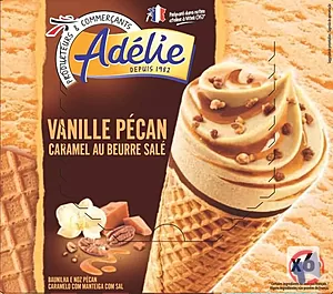 Rappel produit ADELIE CONE GOURMAND 6x110mL VANILLE PECAN ADELIE