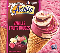 Rappel produit ADELIE CONE GOURMAND 6x110mL VANILLE FRUITS ROUGES ADELIE (photo numéro 1)