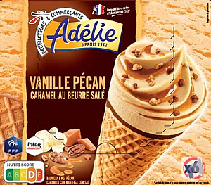 Rappel produit ADELIE CONE GOURMAND VANILLE PECAN 6x110mL ADELIE