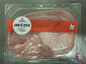 Rappel produit Le Jambon cuit supérieur cuisiné à l'os 2 TRANCHES Adrien Peyrolles Adrien Peyrolles