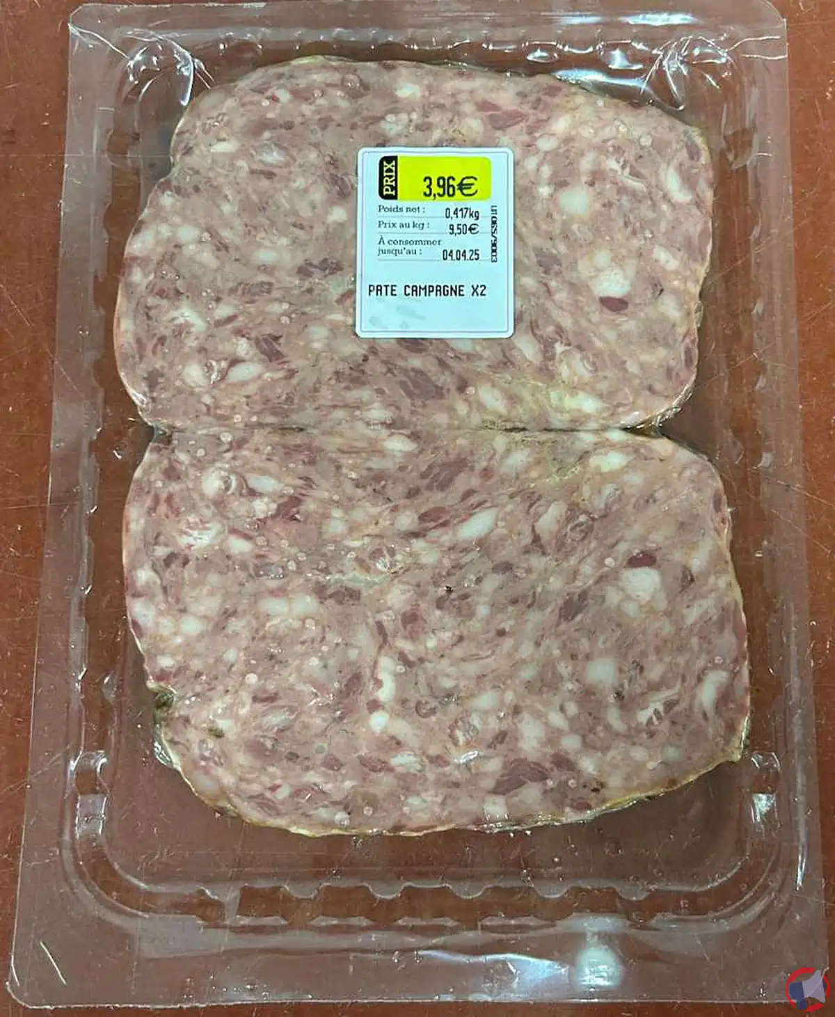 Rappel de produit : Pâté de campagne sous skin de la marque Affrais