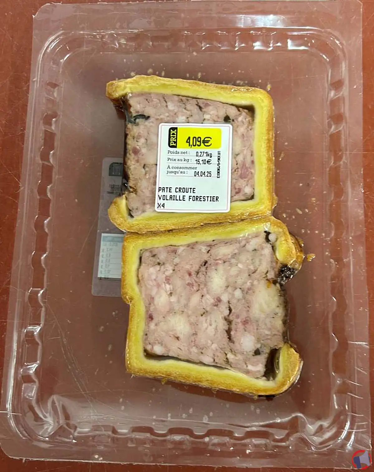 Rappel de produit : Pâté croûte de volaille forestier de la marque Affrais