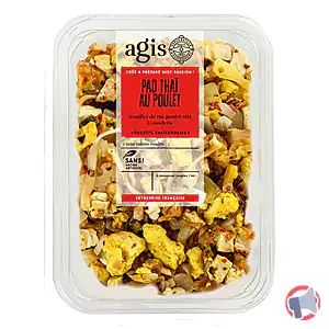 Rappel produit PAD THAI AU POULET Nouilles de riz, poulet rôti & omelette 330g AGIS