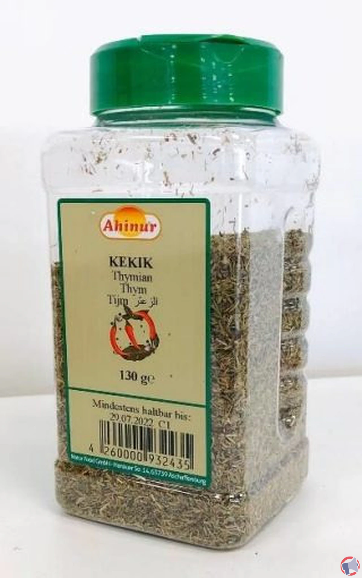 Rappel produit : thym séché Ahinur Kekik Thymian en raison de la présence de linuron