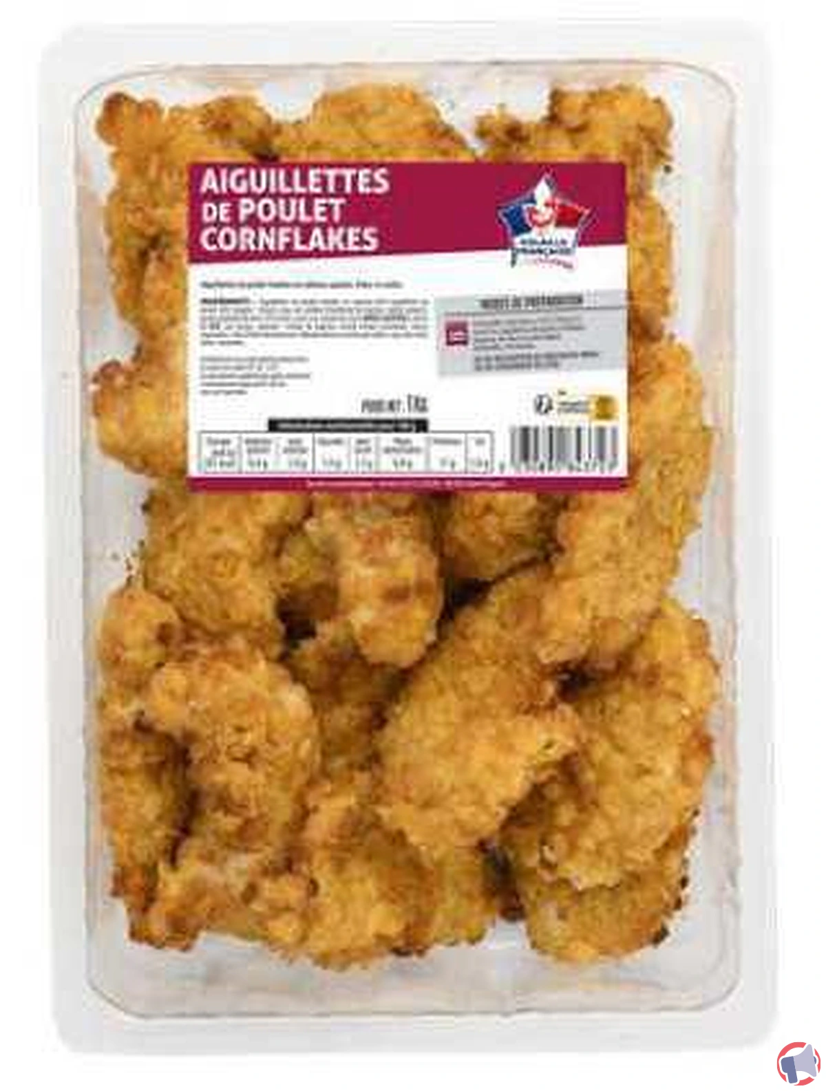Rappel de produit : Aiguillette de poulet corn flakes 1kg