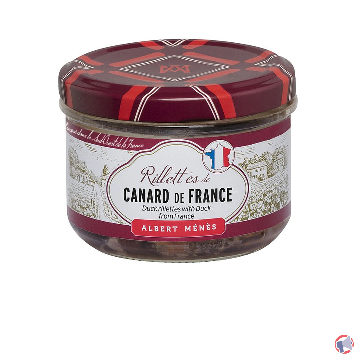 Rappel de produit : rillettes de canard de France 180g de la marque Albert Ménès