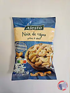 Rappel produit noix de cajou grilées et salées Alesto