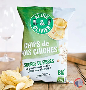 Rappel produit Chips de pois chiche 80g Aline&Olivier