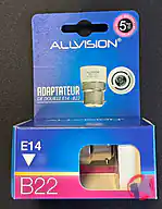 Rappel produit ADAPTATEUR DE DOUILLE BLANC B22-E14 ALLVISION (photo numéro 3)