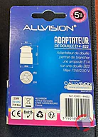 Rappel produit ADAPTATEUR DE DOUILLE BLANC B22-E14 ALLVISION (photo numéro 4)