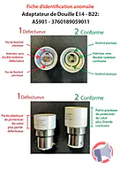 Rappel produit ADAPTATEUR DE DOUILLE BLANC B22-E14 ALLVISION (photo numéro 5)