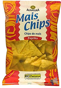 Rappel produit Chips de maïs paprika bio Alnatura