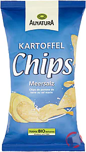 Rappel produit Chips de pomme de terre au sel marin bio 125g Alnatura