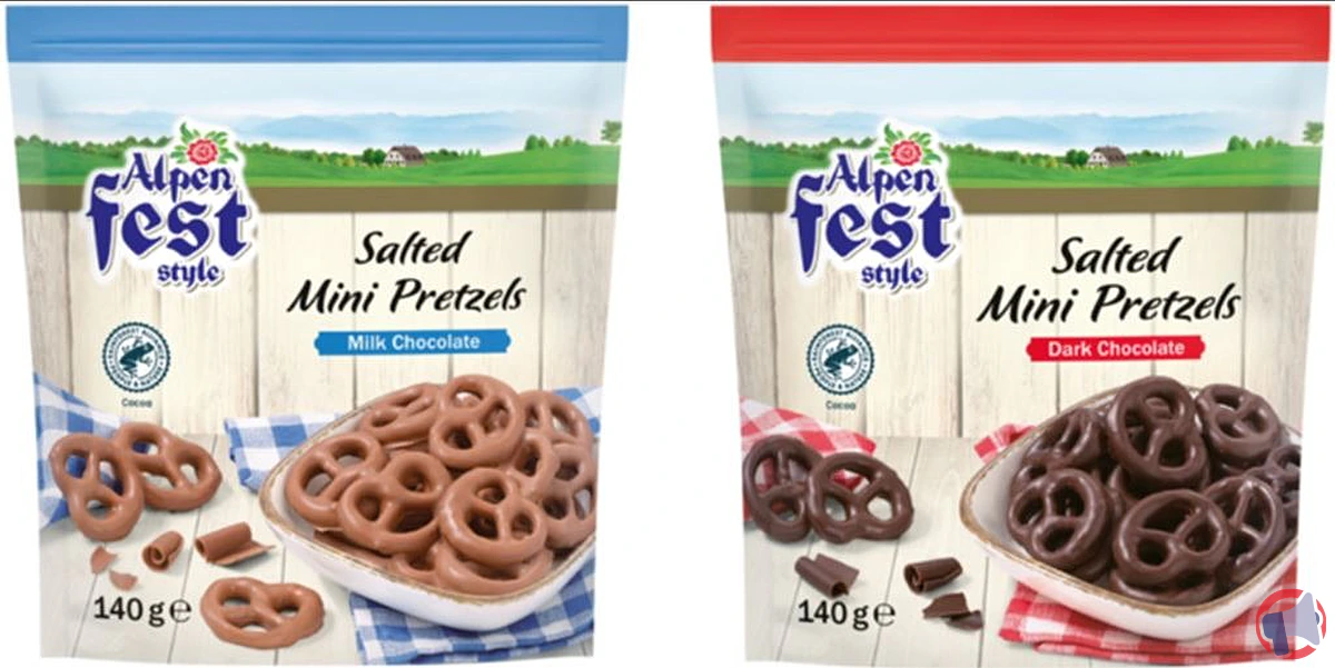 Rappel de produit : bretzels enrobés de chocolat Alpenfest