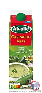 Rappel produit Gazpacho Vert, soupe froide de légumes Alvalle