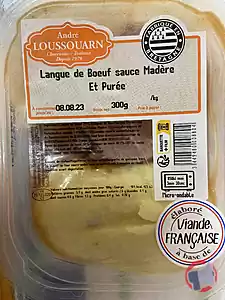 Rappel produit LANGUE DE BOEUF SAUCE MADERE ANDRE LOUSSOUARN