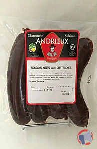 Rappel produit BOUDINS NOIRS à la CHATAIGNE ANDRIEUX