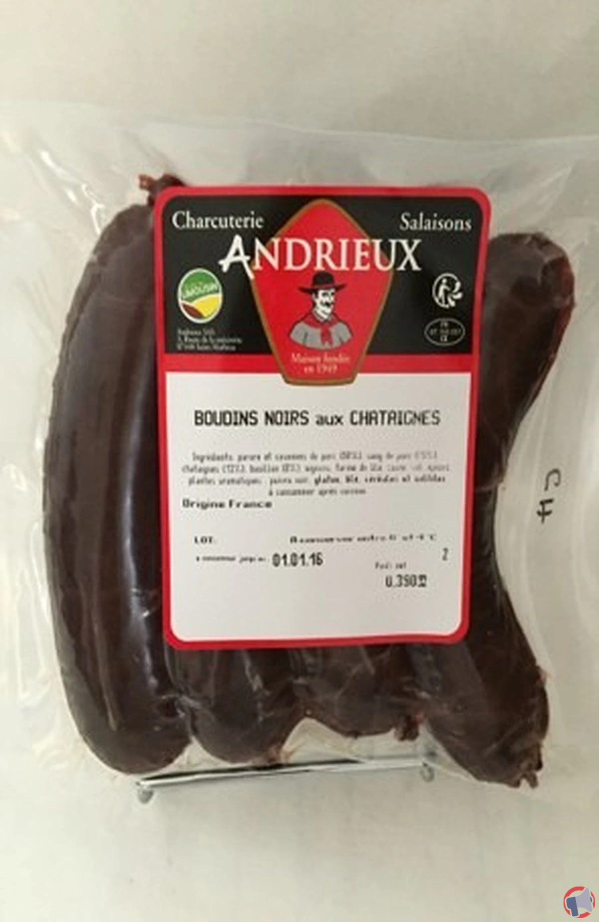 Rappel : problème sur les andrieux boudins noirs aux châtaignes
