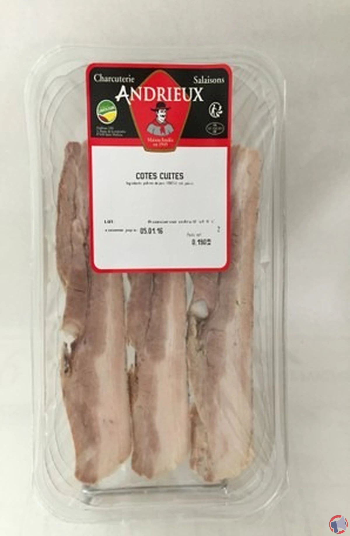 Rappel : côtes cuites tranchées andrieux – mise en garde aux consommateurs
