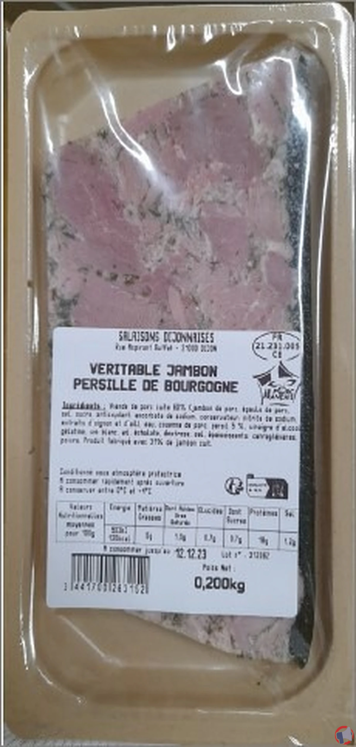 Rappel de produits de charcuterie Antoine Sabatier pour non-conformité microbiologique