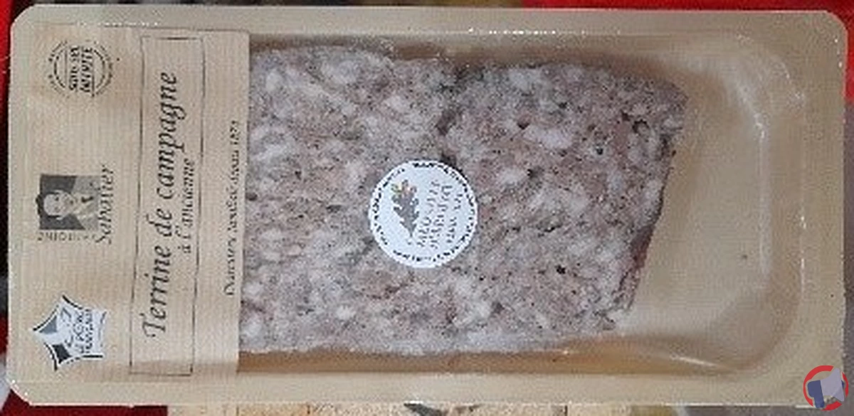 Rappel de la terrine de campagne à l'ancienne de la marque Antoine Sabatier - Salaisons Dijonnaises
