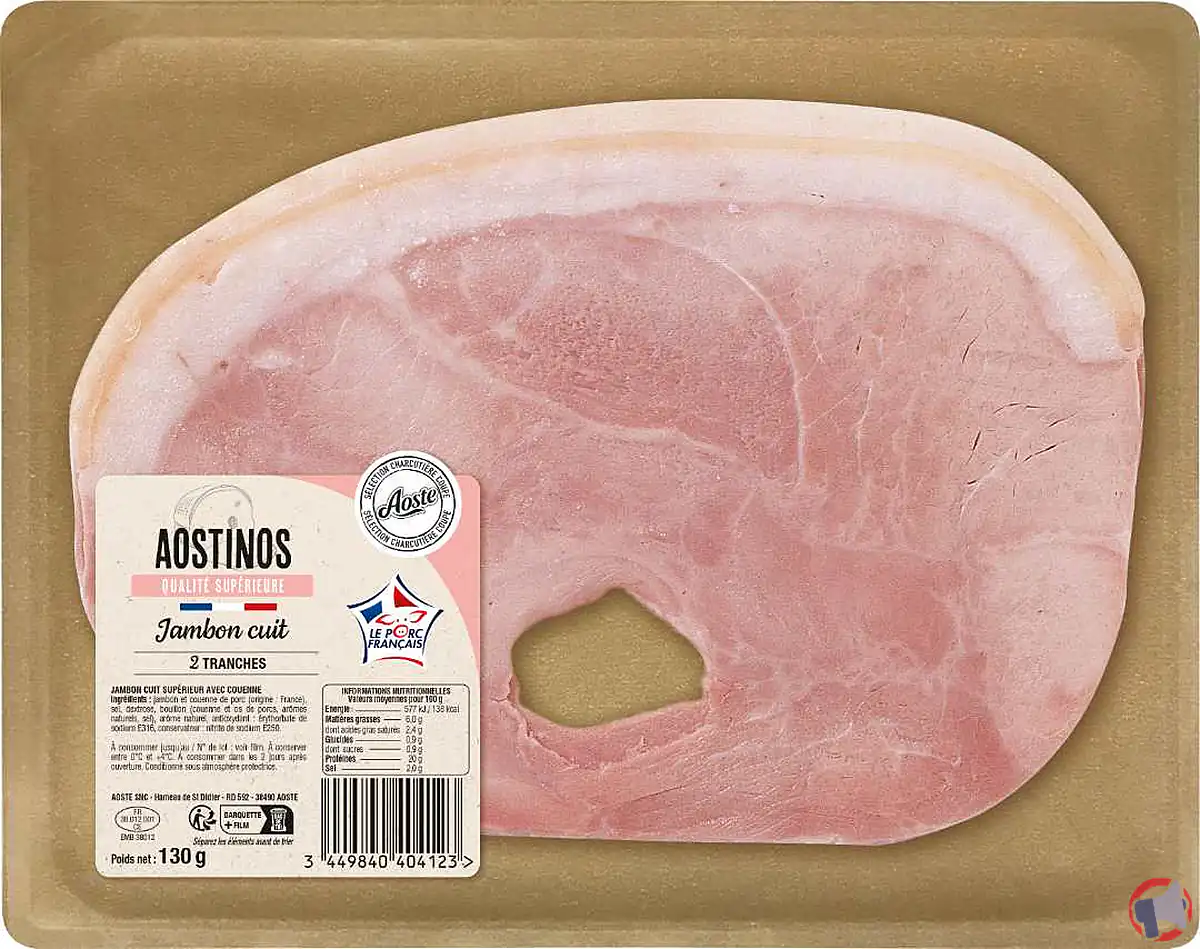 Aoste jambon cuit supérieur avec couen rappelé : analyse et informations