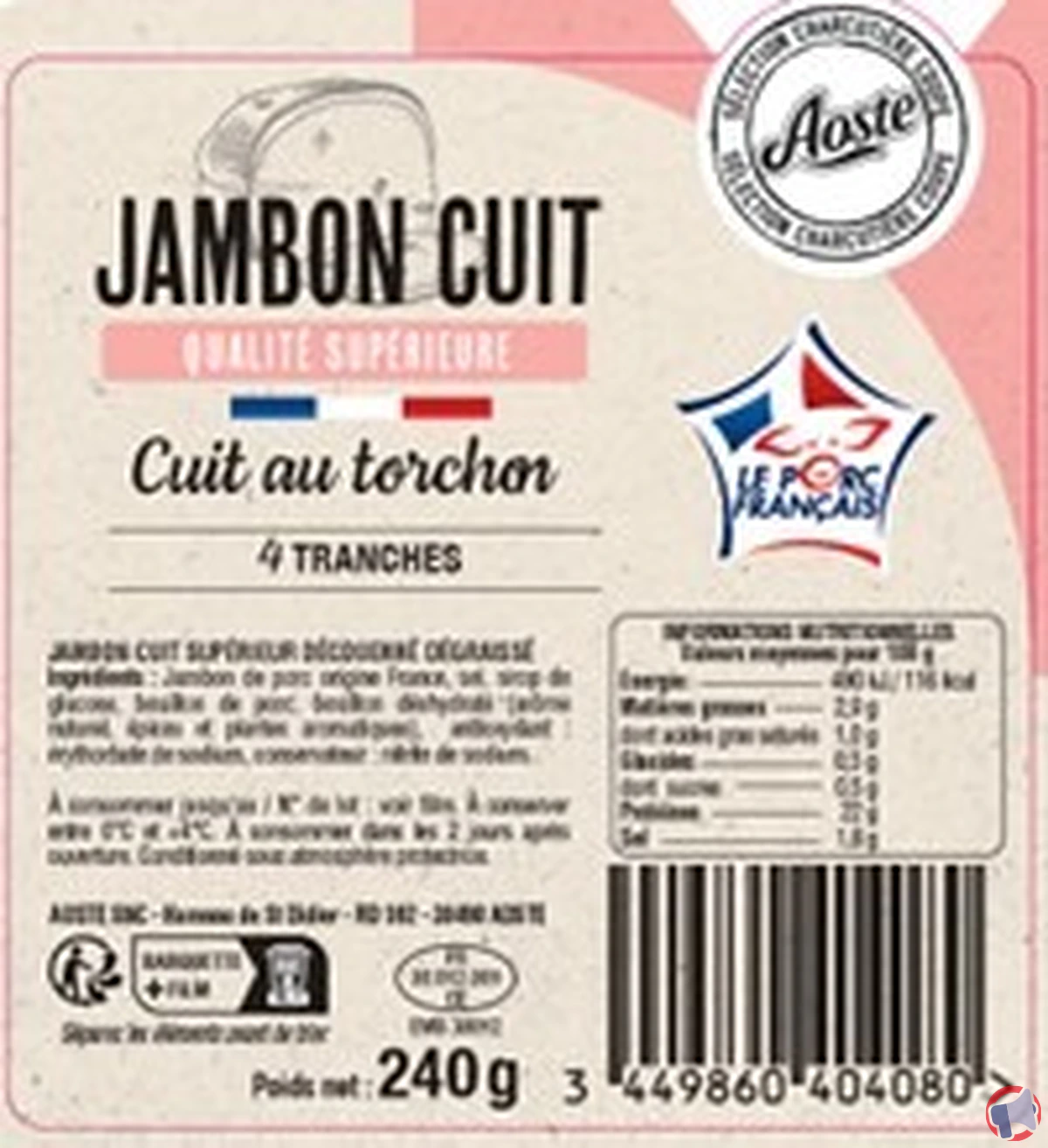Rappel aoste jambon cuit torchon qualité – analyse complète et conseils aux consommateurs