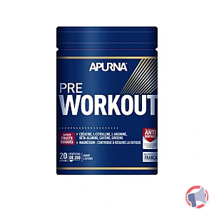 Rappel produit APURNA PRE WORKOUT Saveur Fruits rouges - Boite de 420g APURNA