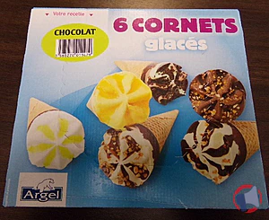 Rappel produit 6 CORNETS GLACES CHOCOLAT ARGEL