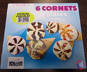 Rappel produit 6 CORNETS GLACES CHOCOLAT PISTACHE ARGEL