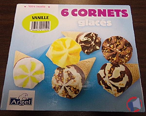Rappel produit 6 CORNETS GLACES VANILLE ARGEL