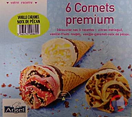 Rappel produit 6 CORNETS PREMIUM VANILLE CARAMEL NOIX DE PECAN ARGEL (photo numéro 1)