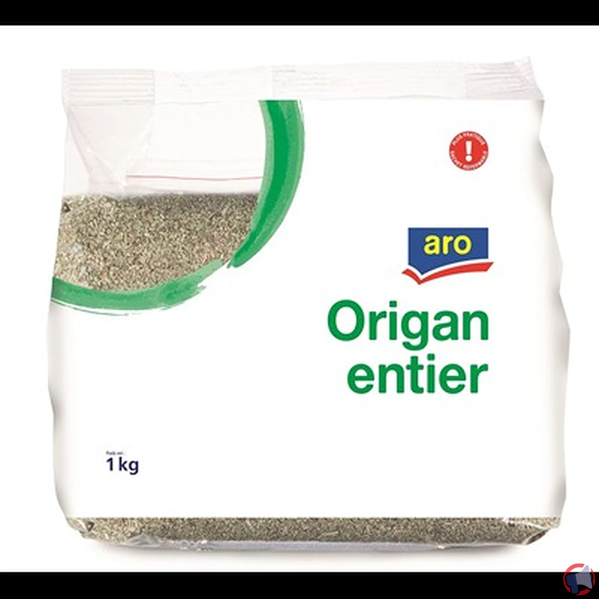 Rappel de produit : origan entier ARO en sachet de 1kg