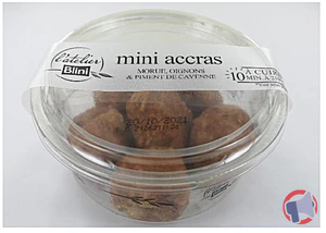 Rappel produit Mini accras morue oignons et piment de Cayenne ATELIER BLINI