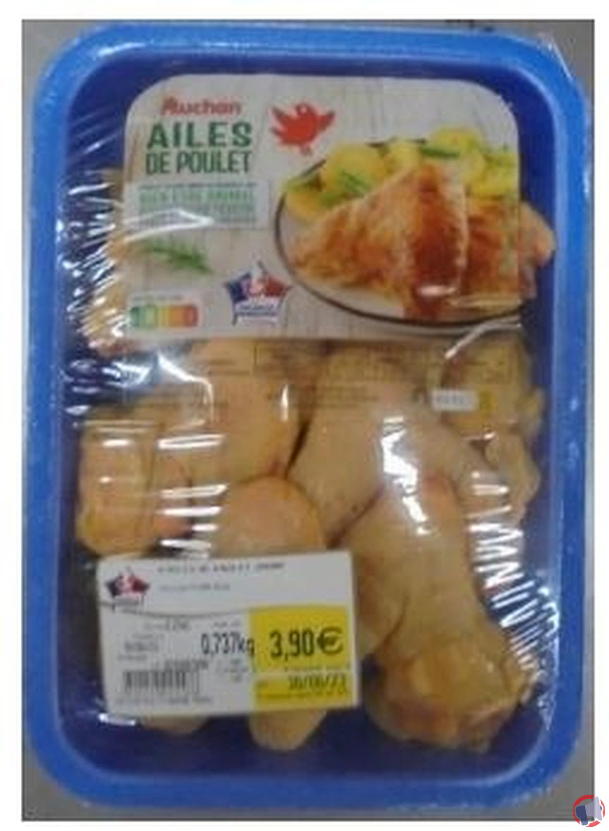 Rappel de produit : Ailes de poulet x8 de la marque Auchan pour risque de listériose