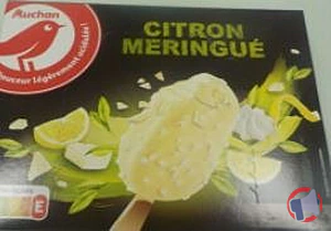 Rappel produit AUCHAN BATONNETS CITRON MERINGUE x4 AUCHAN