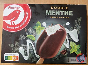 Rappel produit AUCHAN BATONNETS DOUBLE ENROBAGE CHOCO / MENTHE X4 AUCHAN