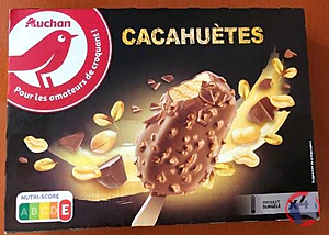 Rappel produit AUCHAN BATONNETS GRAND GOURMAND CACAHUETE X4 AUCHAN